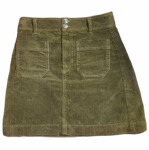 Madewell 00 Green Corduroy Skirt